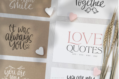 Valentine&#039;s Love quotes SVG cut files