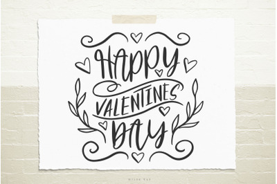 Happy Valentine&#039;s Day SVG cut file