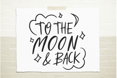To the moon and back SVG cut file