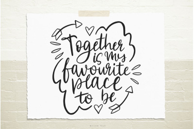 Together is my favourite place SVG cut file