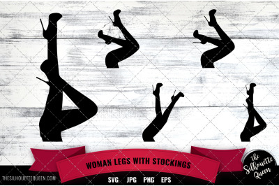 Woman legs with stockings, stockings svg, hosiery svg, sexy legs svg