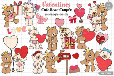 Valentine Day Cute Teddy Bear Couple