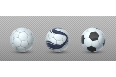 Sport ball. Realistic football equipment. 3D objects for active games