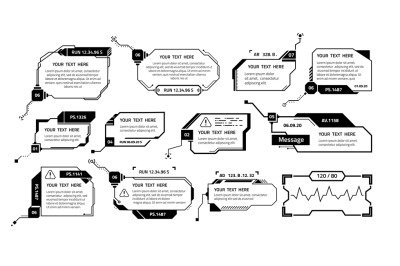 HUD banners. Callout boxes for system information and massages. Futuri