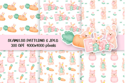 cute Easter day  seamless pattern