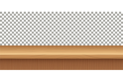 Empty wooden table. Side view on desk. Textured surface. Blank mockup