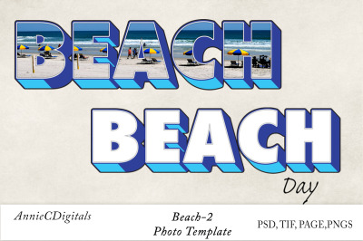 BEACH-2 Photo Title Template