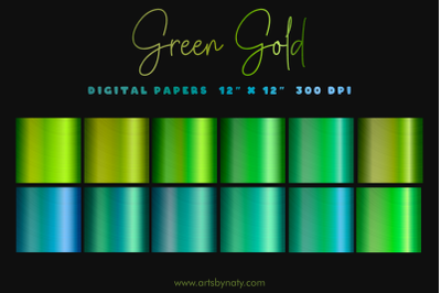 Green gold digital paper for sublimation.