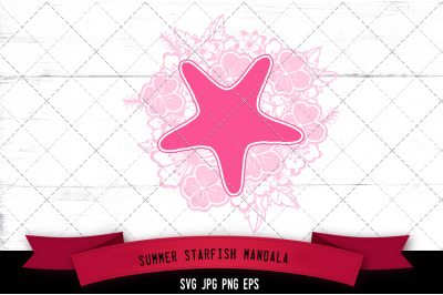 Starfish Floral Mandala Vector