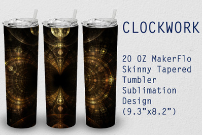 Tumbler Tapered 20 OZ Sublimation Clockwork Wrap Design