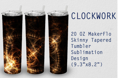 Tumbler Tapered 20 OZ Sublimation Clockwork Wrap Design