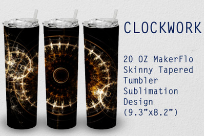 Tumbler Tapered 20 OZ Sublimation Clockwork Wrap Design