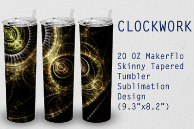 Tumbler Tapered 20 OZ Sublimation Clockwork Wrap Design
