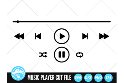 Music Player SVG | Song Cover Cut File | Music Buttons SVG