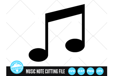 Music Note Eighth Note SVG |  Quaver Eighth Note Cut File | Music SVG