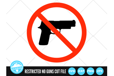 No Guns Symbol SVG | Pistol Gun SVG | Handgun Cut File