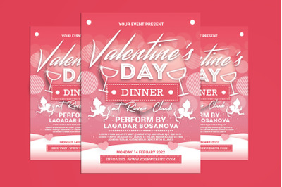 Valentine&#039;s Day Dinner Flyers