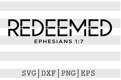 REDEEMED Ephesians 1 7 SVG