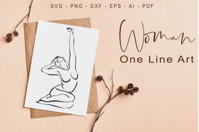 One line drawing svg, women design SVG