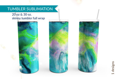 Marbling Abstract Art design. Skinny tumbler wrap design