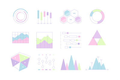 Infographic bundles. Ui elements graphics diagrams flowcharts dividers