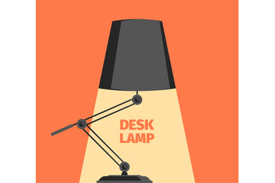 Stylized lamp. Decorative stylized silhouettes of desk standing lamp w