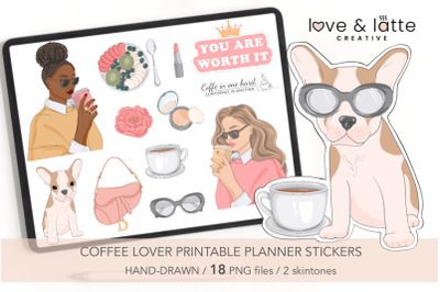 Planner clipart, digital stickers, fashion clipart