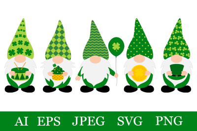 St Patricks day Gnomes. Gnomes SVG. St Patricks Gnome bundle