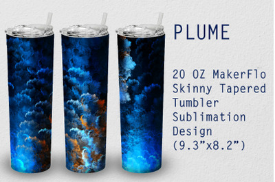 Tumbler Tapered 20 OZ Sublimation Plume Wrap Design