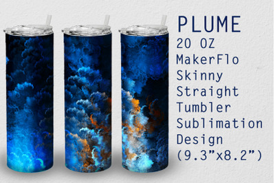 Tumbler Straight 20 OZ Sublimation Plume Wrap Design