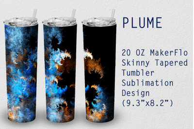 Tumbler Tapered 20 OZ Sublimation Plume Wrap Design