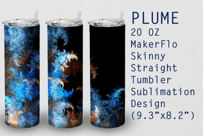 Tumbler Straight 20 OZ Sublimation Plume Wrap Design