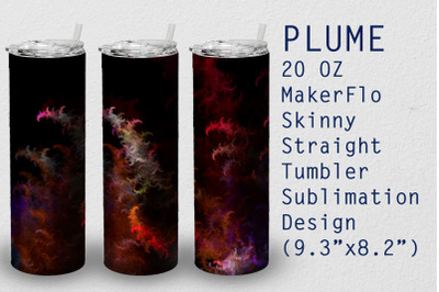 Tumbler Straight 20 OZ Sublimation Plume Wrap Design