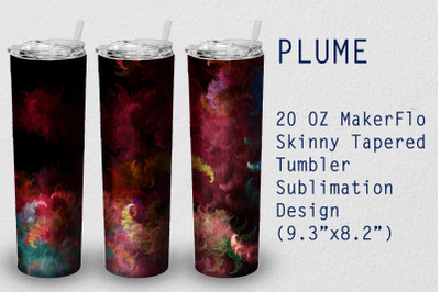 Tumbler Tapered 20 OZ Sublimation Plume Wrap Design