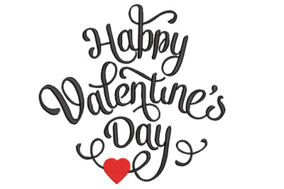 Happy Valentine&#039;s Day Machine Embroidery Design