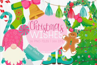 Christmas Wishes Clip Art Set