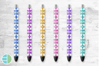 Damask Print Sublimation Pen Designs Bundle