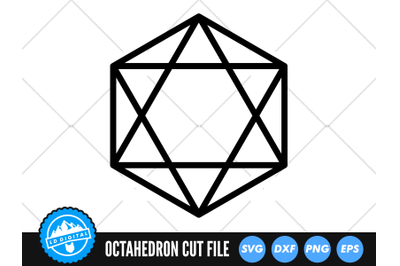 Octahedron SVG | Sacred Geometry Cut File | Platonic Solids SVG