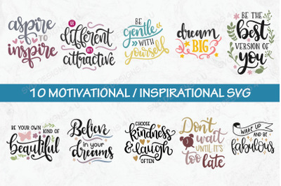 10 Motivational Quote SVG
