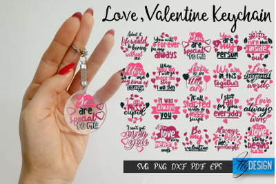 Love SVG Keychain| Love Quotes SVG| Valentines Day Keychain