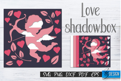 Love Shadowbox svg, Shadow Box SVG, 3D layer Lightbox SVG 6