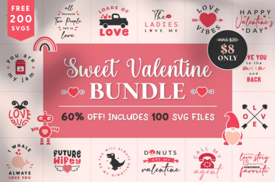 The Sweet Valentine SVG Bundle