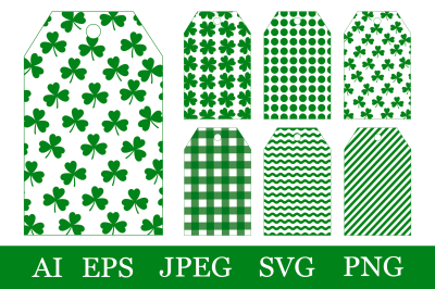St Patricks day Gift Tags. Gift Tags SVG. Gift Tags template