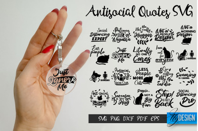 Antisocial Quotes Svg Bundle, Keychain Svg Bundle, Funny svg