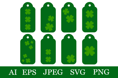 St Patricks Gift Tags templates. St Patricks Gift Tags SVG