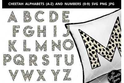 Cheetah Alphabet Number Silhouette Vector