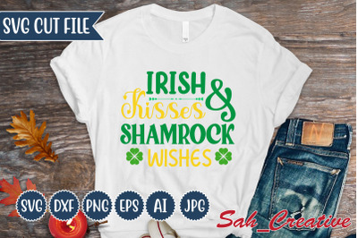 Irish Kisses And Shamrock Wishes svg