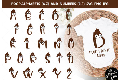 Poop Alphabet Number Silhouette Vector