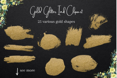 Gold Ink Design Elements