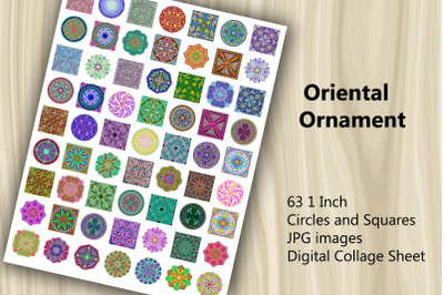 Digital Collage Sheet - Oriental Ornament